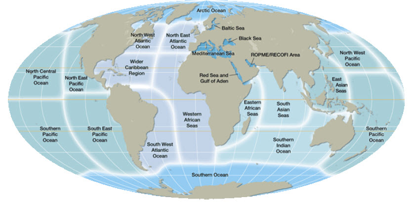 Ocean regions considered in the Assessment of Assessments